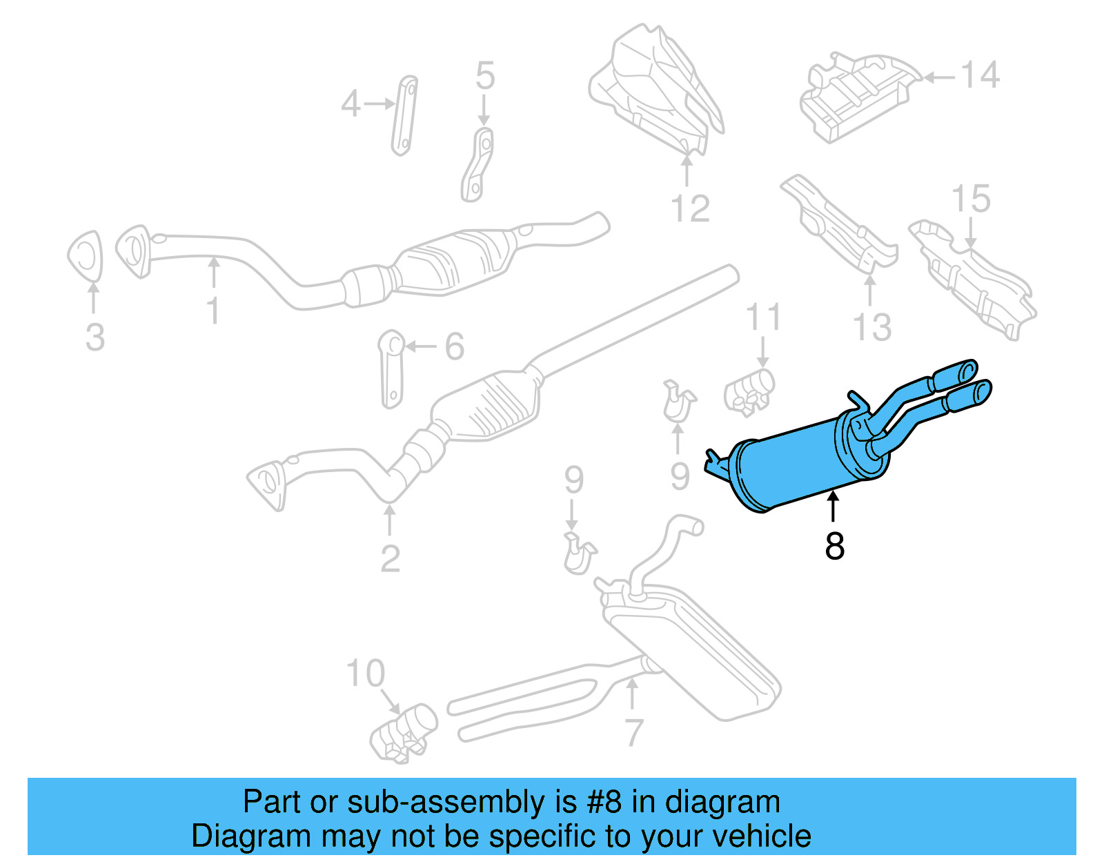 Exhaust Muffler 3B0-253-609-E - View 2