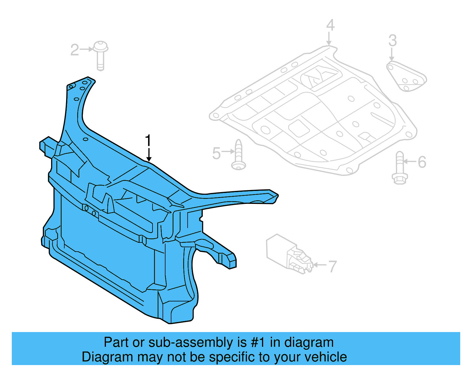 Radiator Support 1Q0-805-588-E-9B9 - View 4