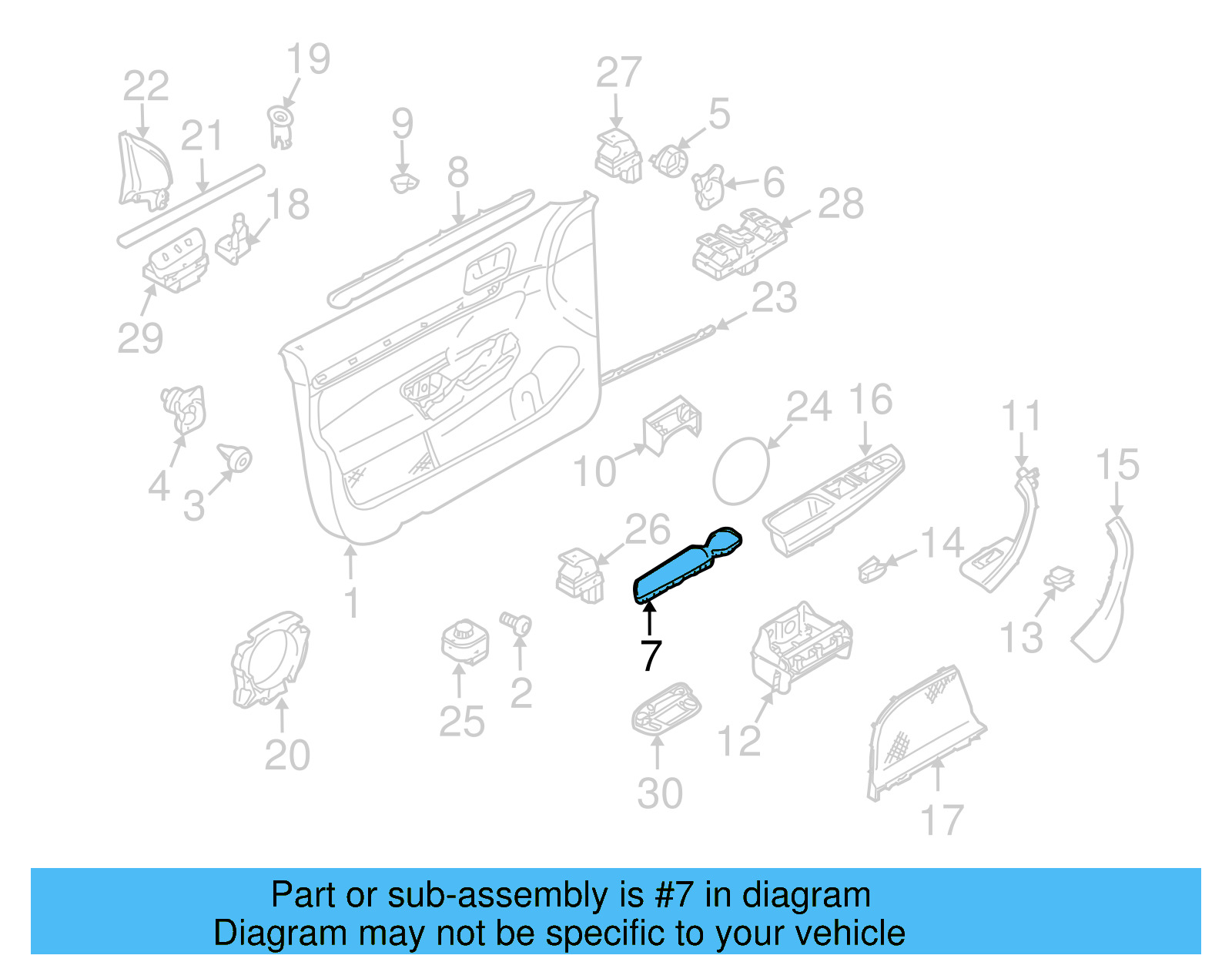 CD Stowage Compartment, Door 1K0-868-481-9B9