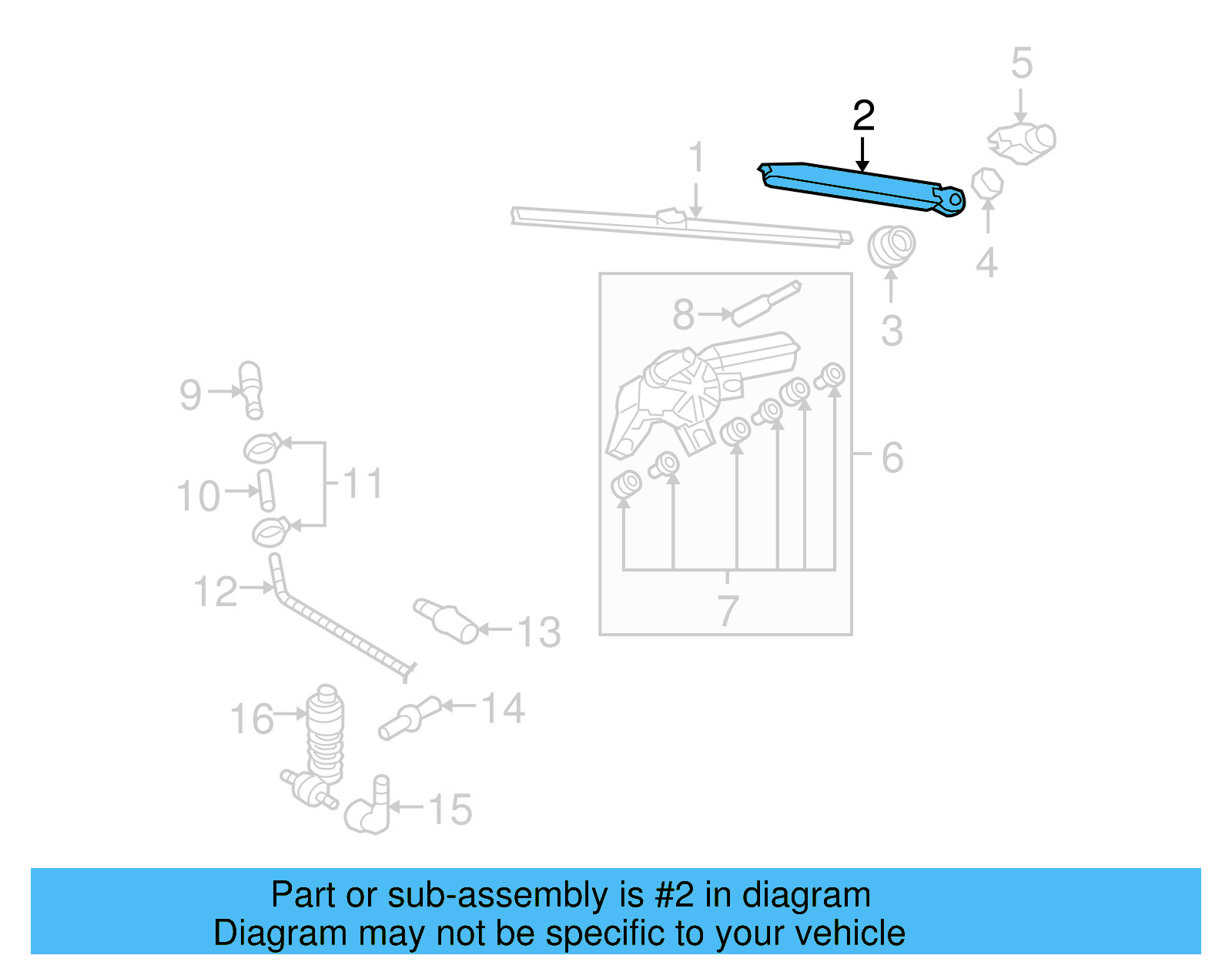 Wiper Arm 1T0-955-707-C - View 4