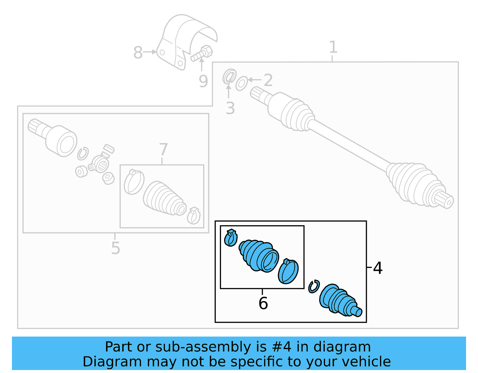 Outer Joint Assembly 3QF-498-099-A - View 4