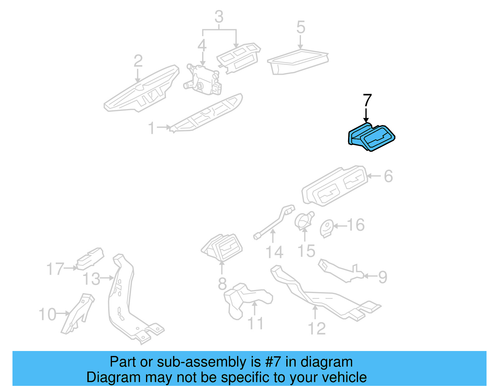 Air Outlet 3C1-819-702-F-1QB - View 10