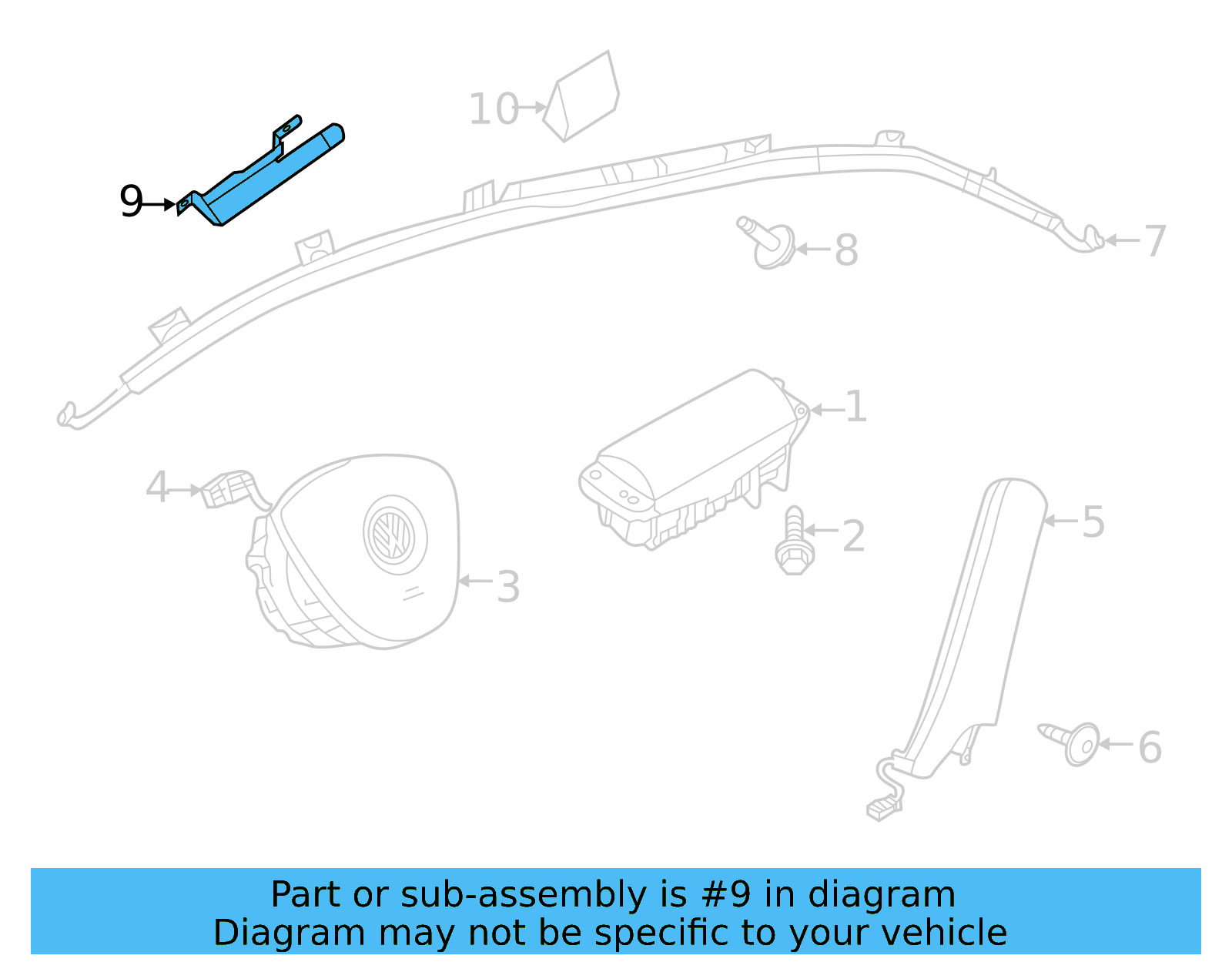 Head Air Bag Bracket 17A-880-586 - View 5