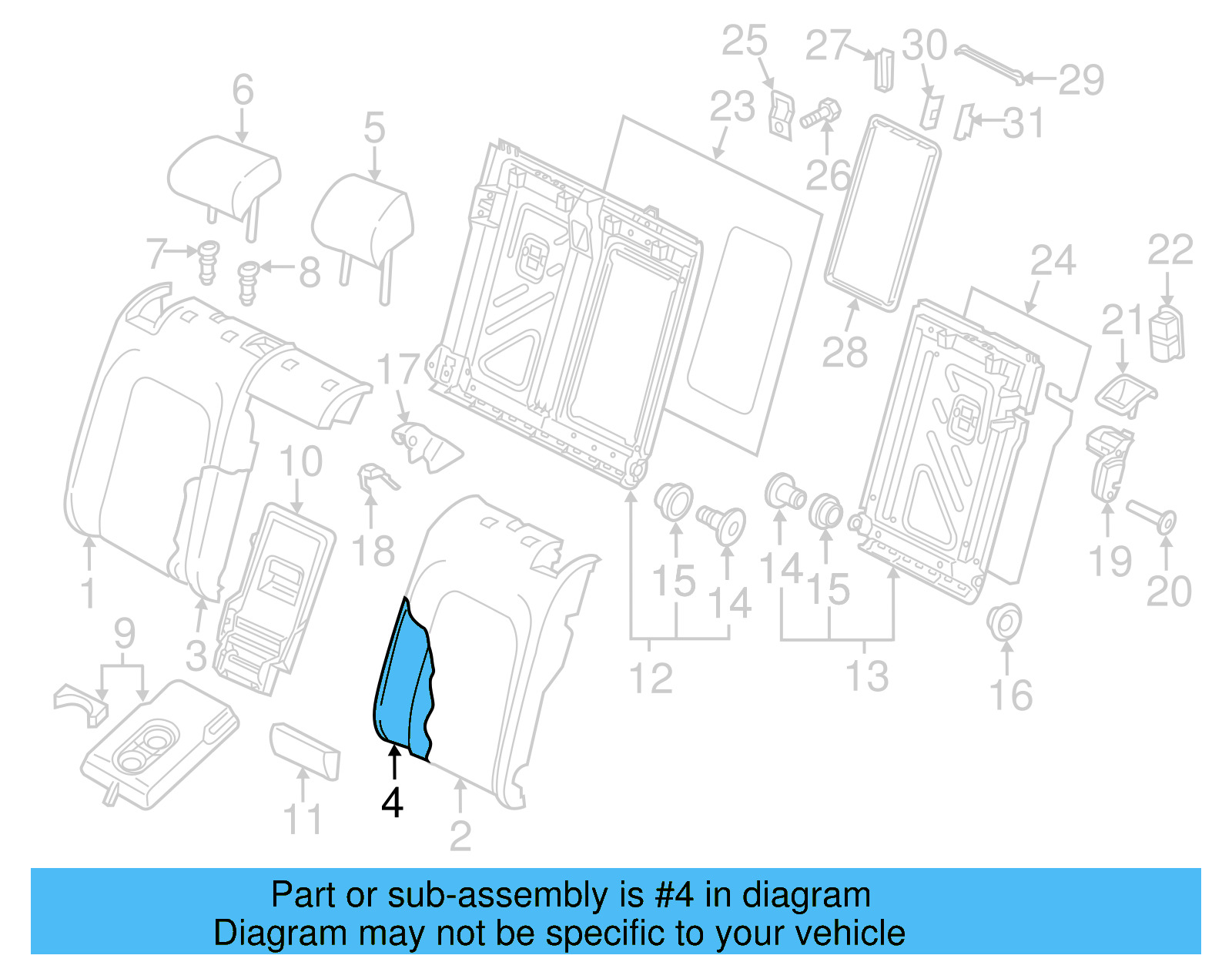 Seat Back Pad 5GM-885-775-P