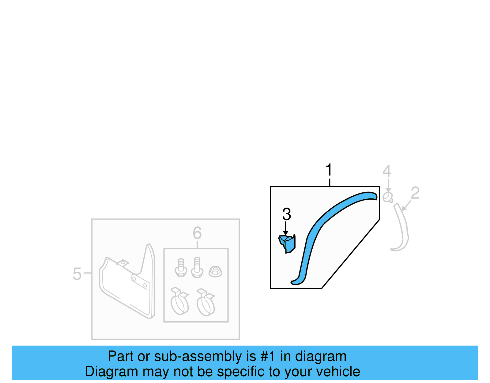 Wheel Opening Molding 5N0-853-818-9B9 - View 4