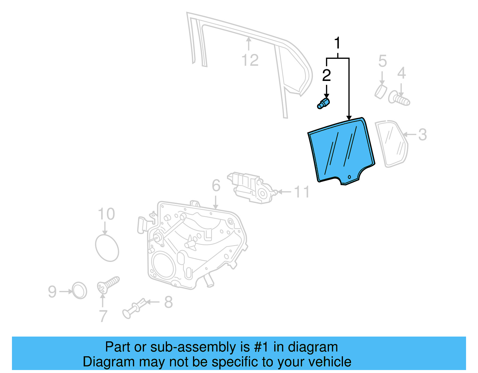 Movable Glass 5K6-845-025-C - View 7
