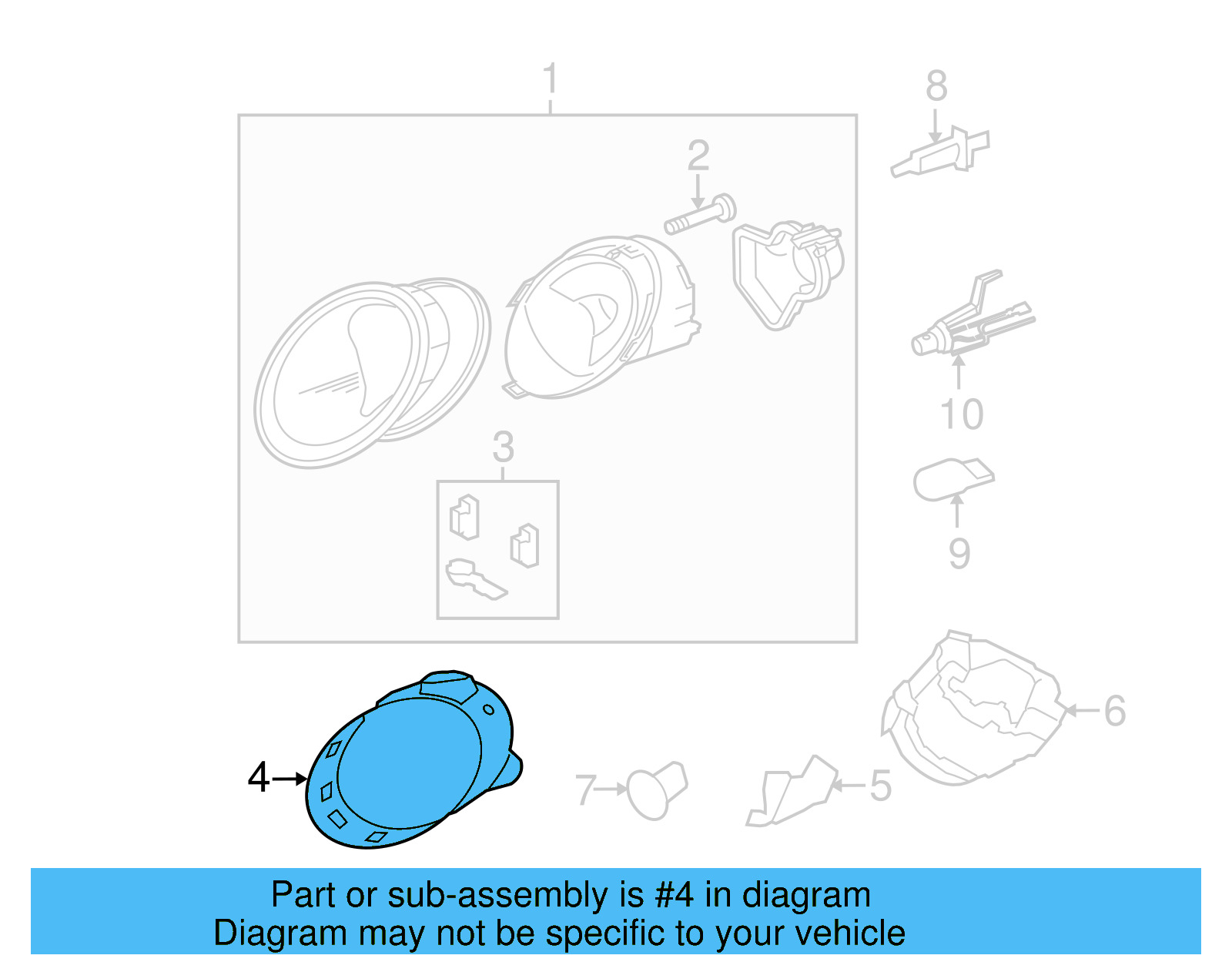 Headlamp Frame 1C0-806-640-J - View 9