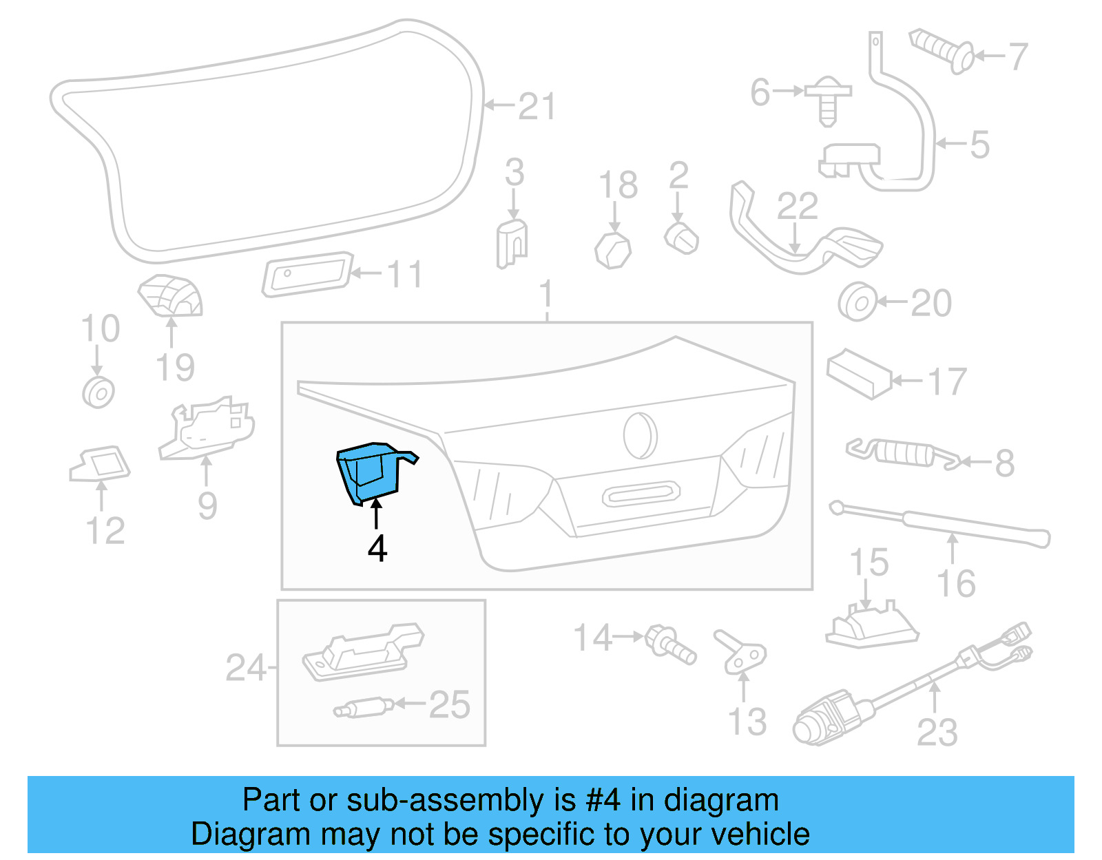 Trunk Trim Panel Insert 5C6-827-445-A - View 17