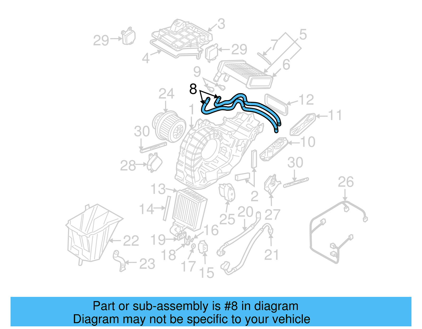 HVAC Heater Hose 7L0-815-982 - View 4