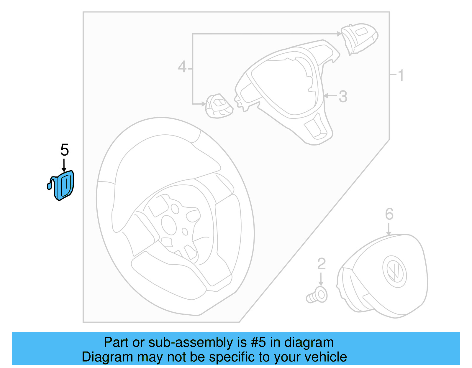 Shift Paddle 6C0-951-528-WHS - View 11