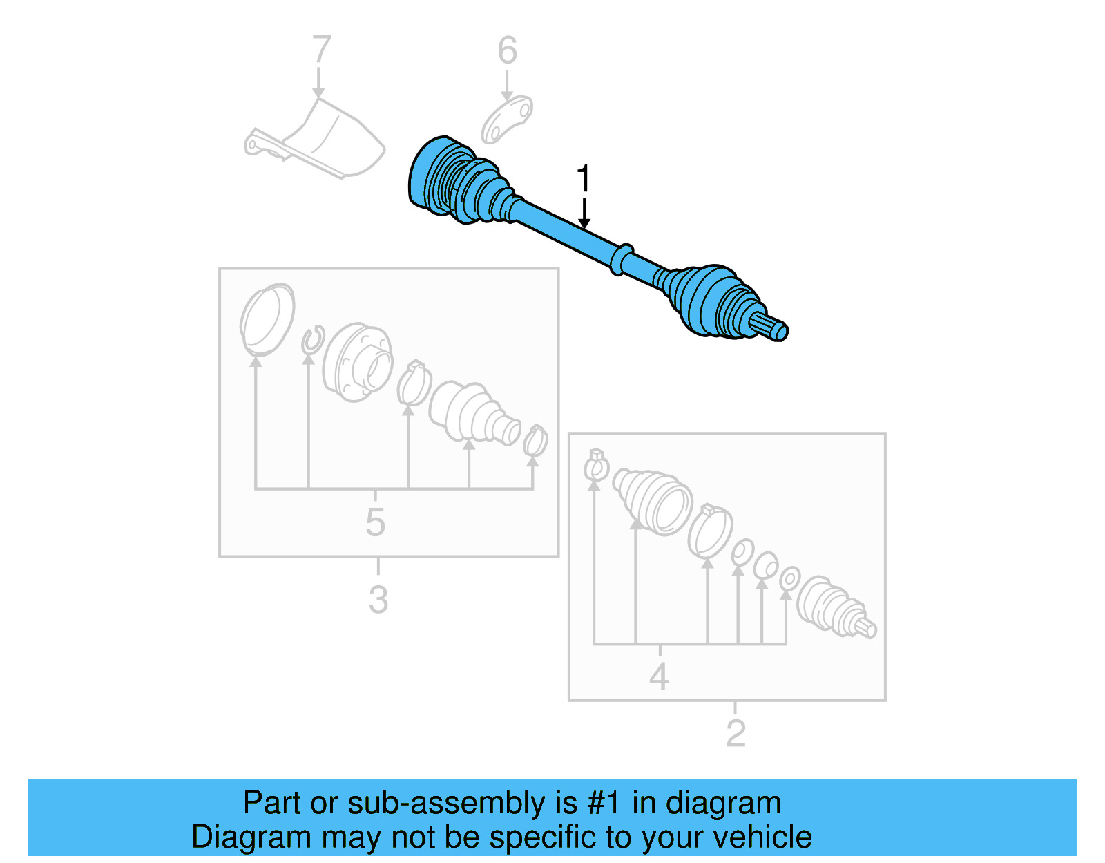 Axle Assembly 5C0-407-272-CN - View 6