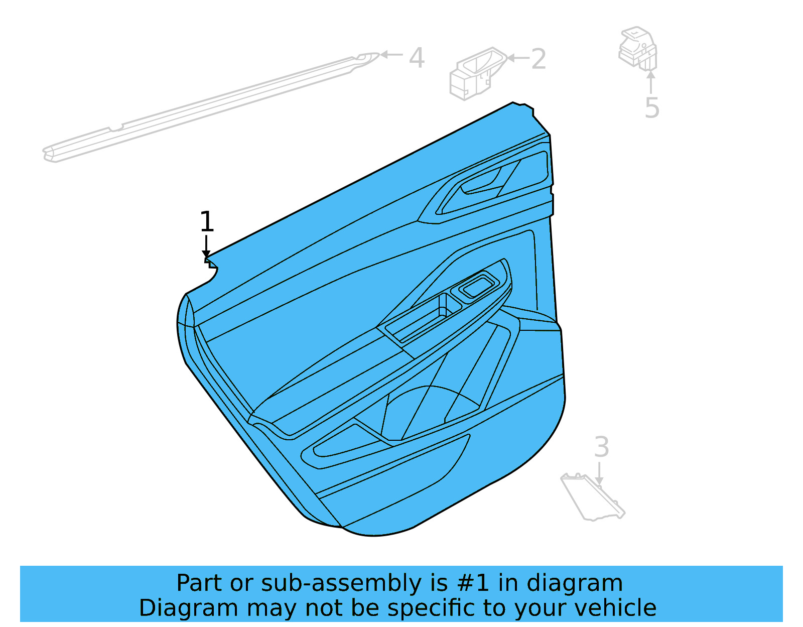 Door Trim Panel 2GJ-867-211-A-FMA - View 3
