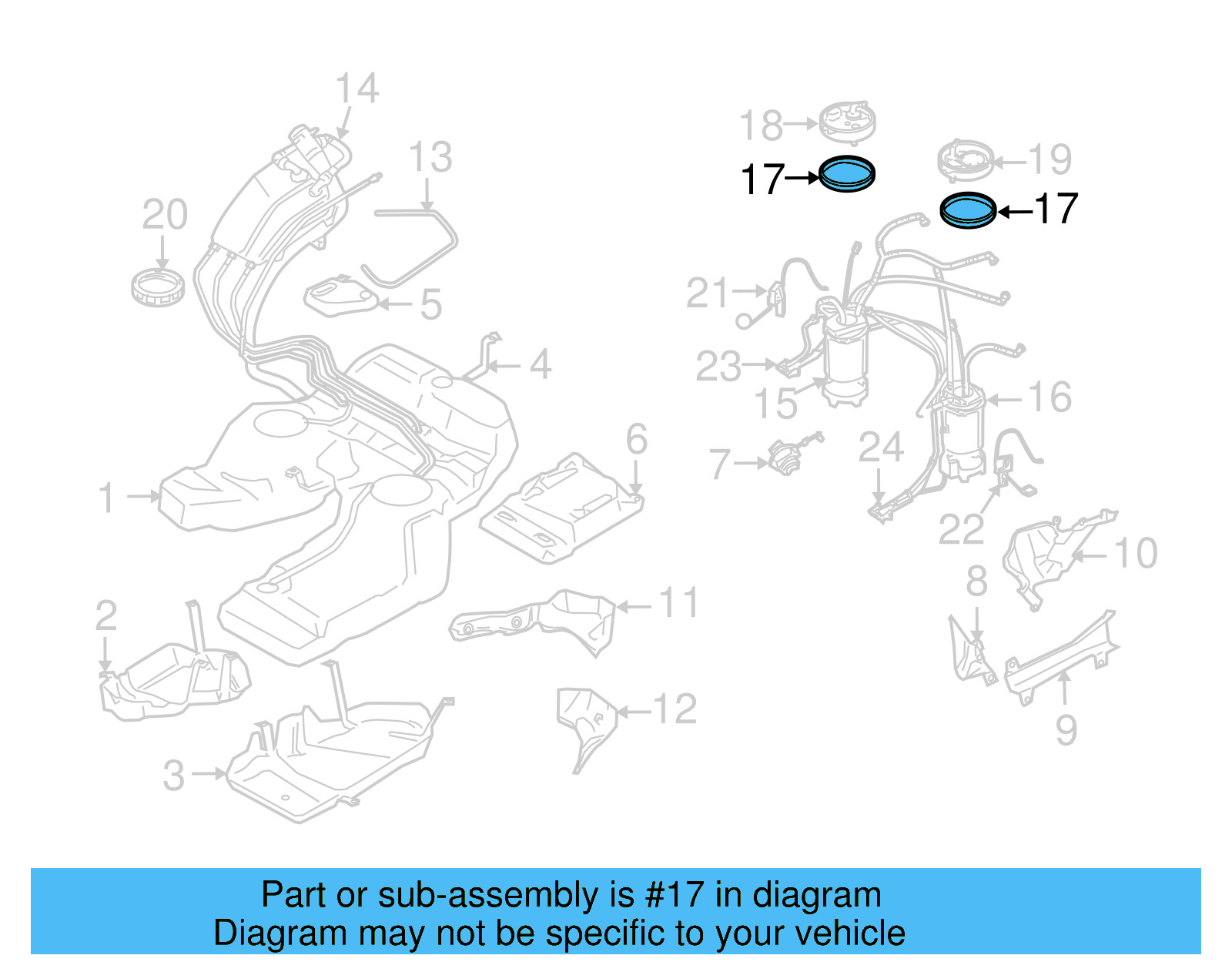 Fuel Pump Gasket 070-145-215 - View 3