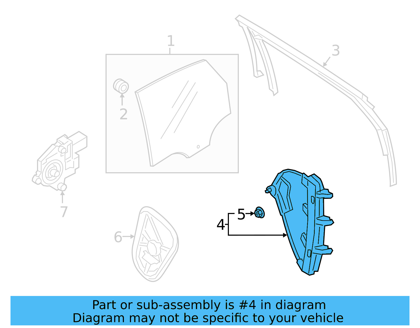 Window Regulator 17A-839-462-D - View 5
