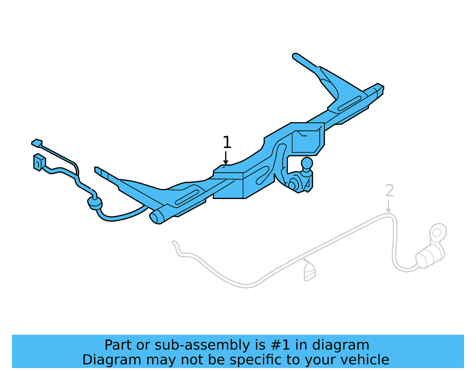 Trailer Hitch Receiver Kit (Max 1500LBS) 5NN-092-135 - View 3