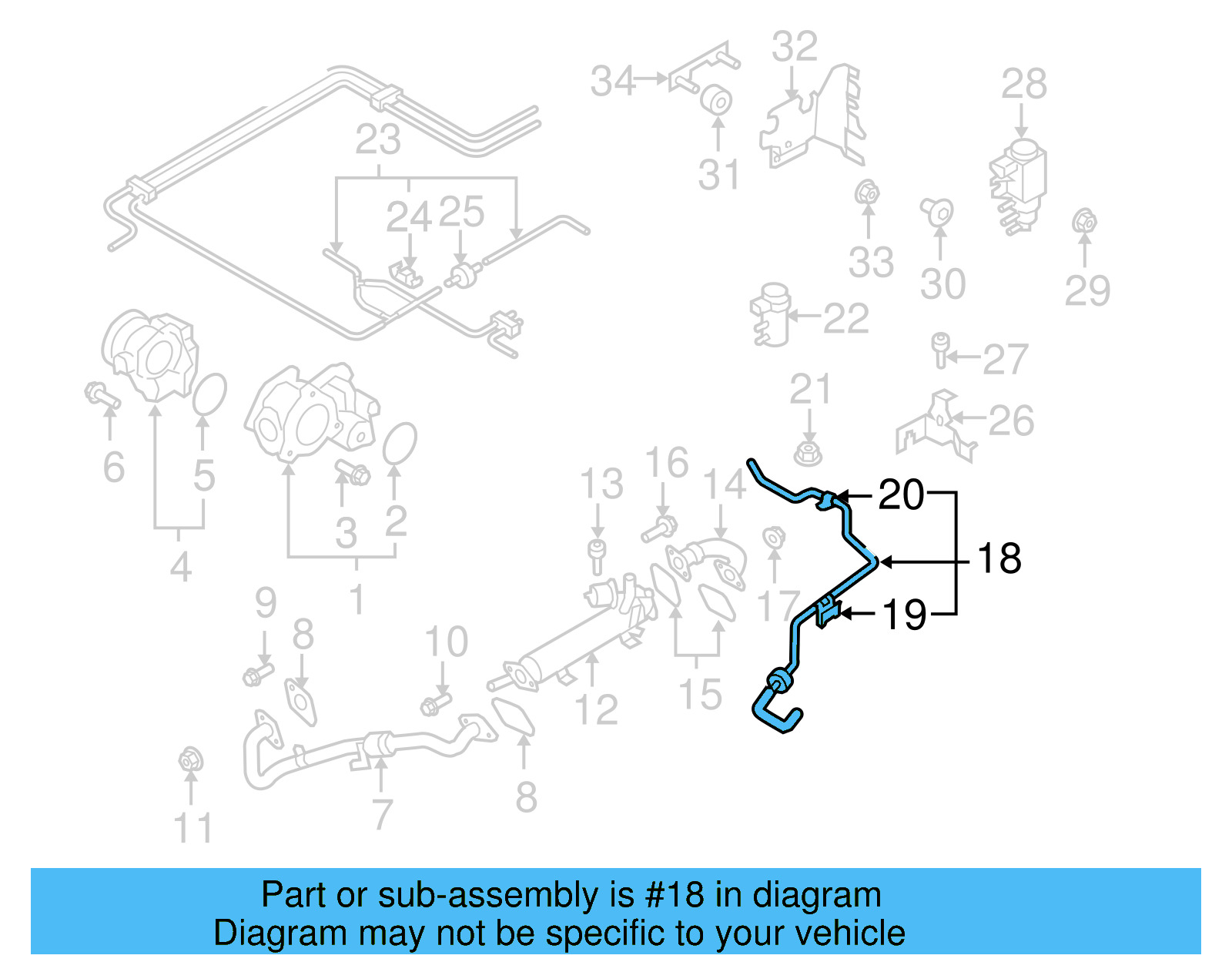 Connector Tube 03L-131-605-H - View 3