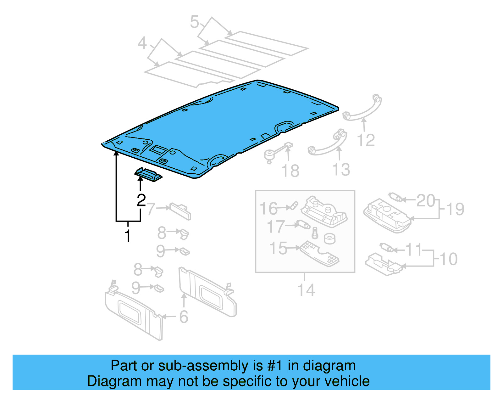 Headliner 1J5-867-501-BH-5PL - View 7