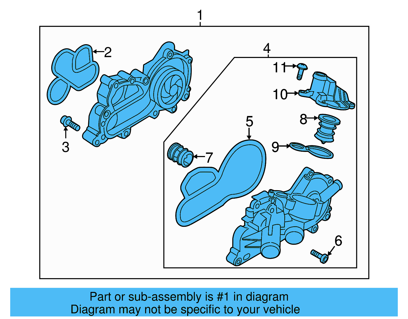 Water Pump Assembly 04E-121-600-DG - View 5