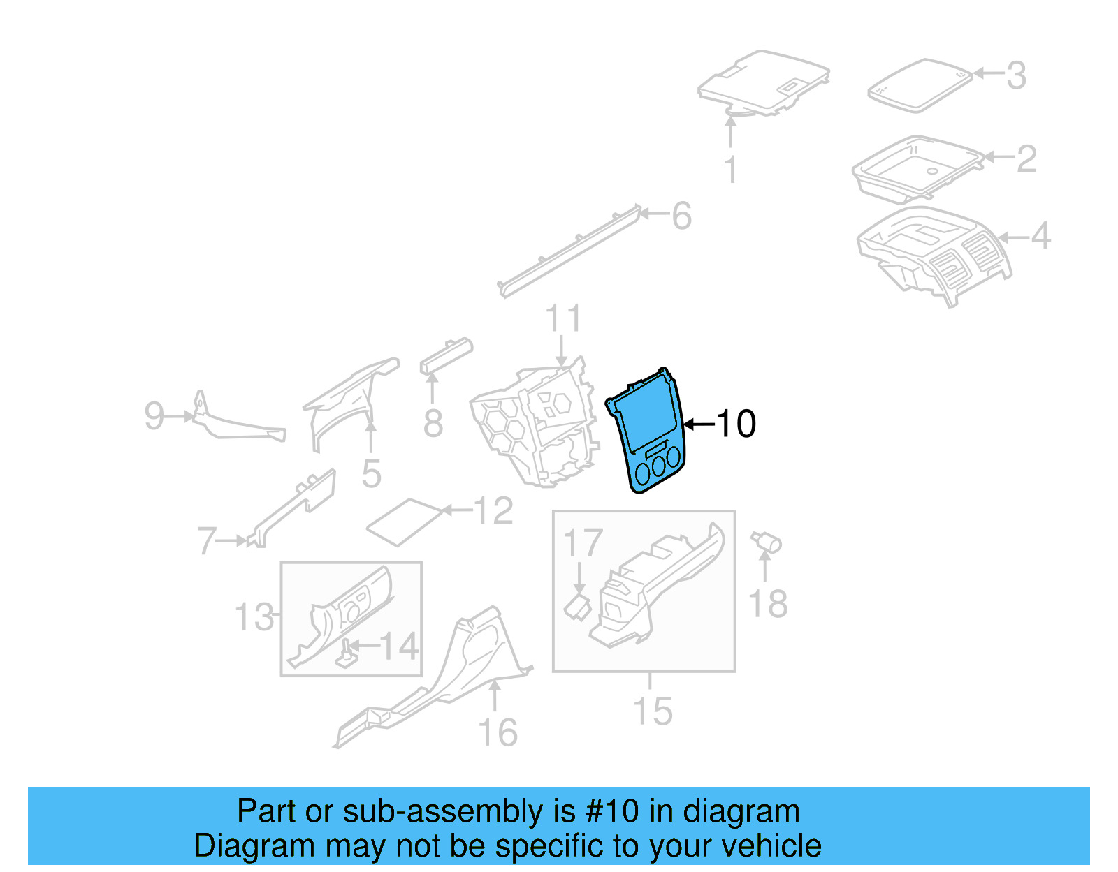 Trim Plate 1K0-858-069-L-1QB - View 7
