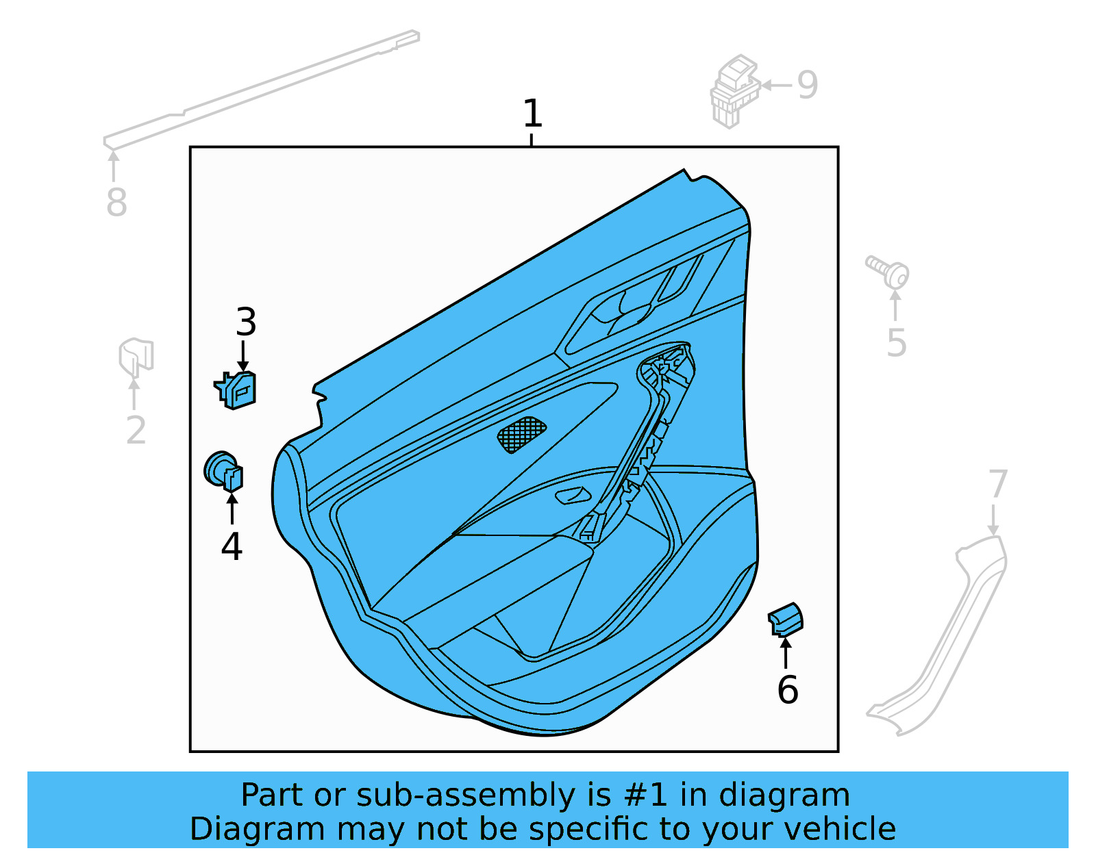 Door Trim Panel 17B-867-012-AJ-RKX - View 4
