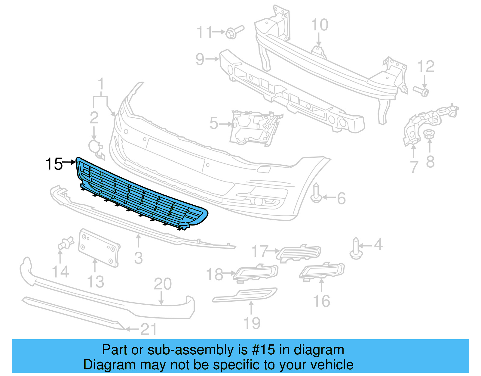 Center Grille 5GM-853-671-RYP