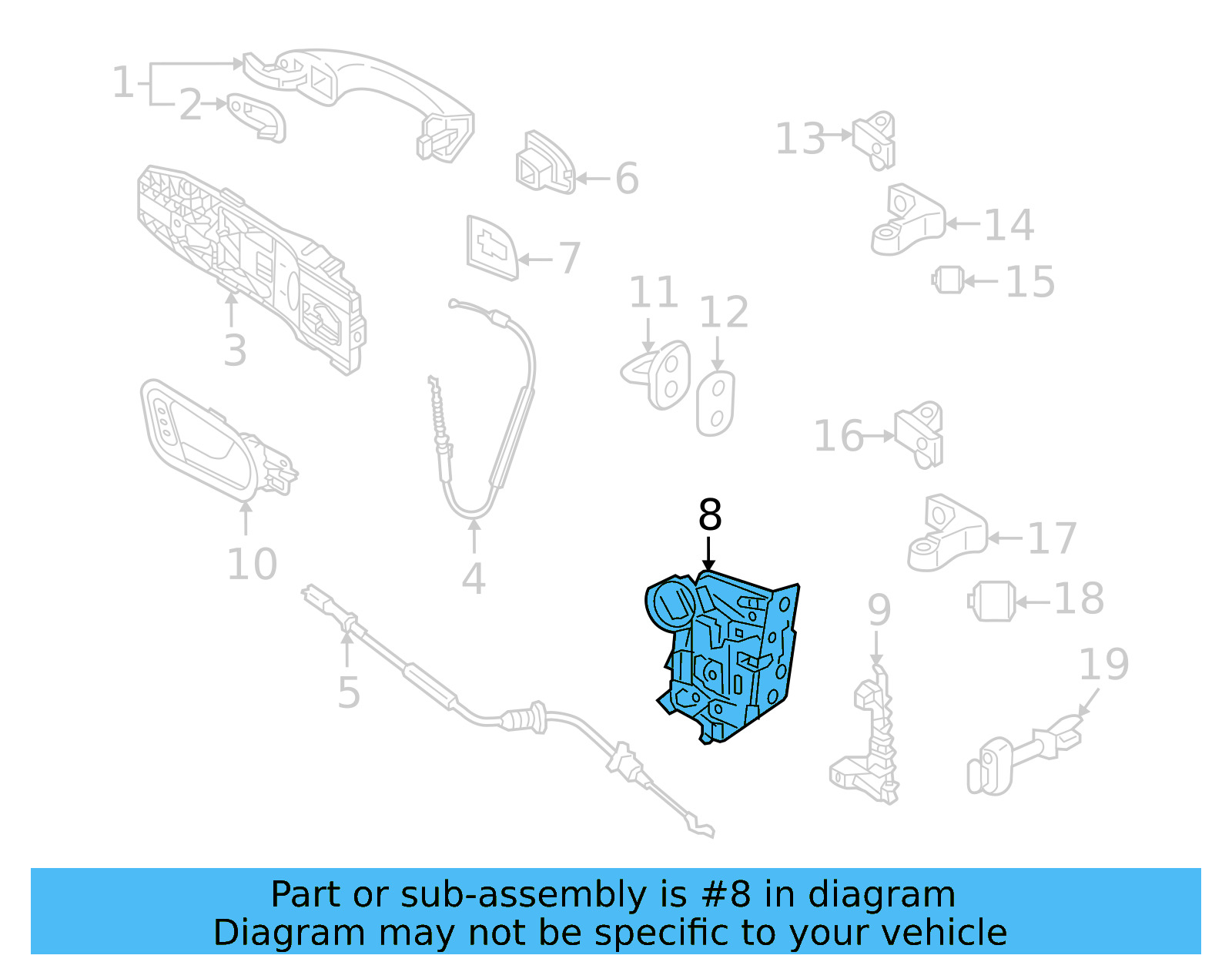 Lock Actuator 2GJ-837-015-A - View 10