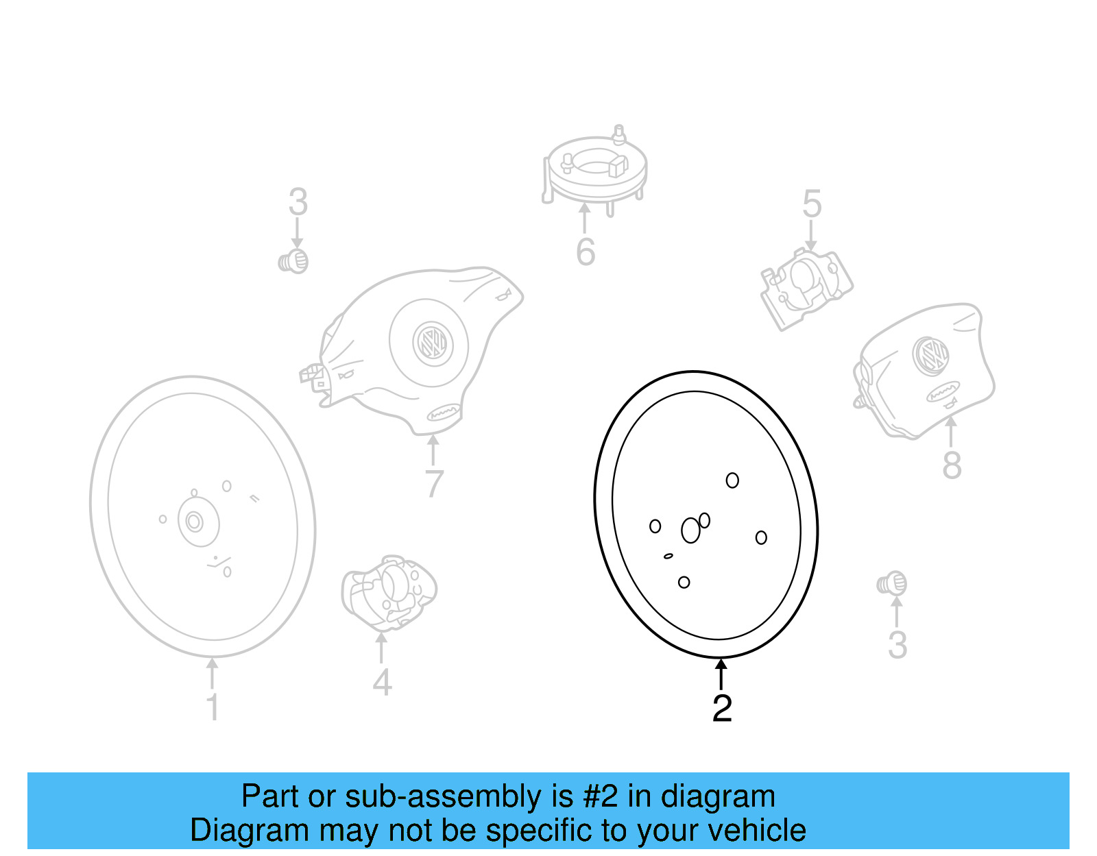 Steering Wheel 1J0-419-091-DG-E74 - View 5