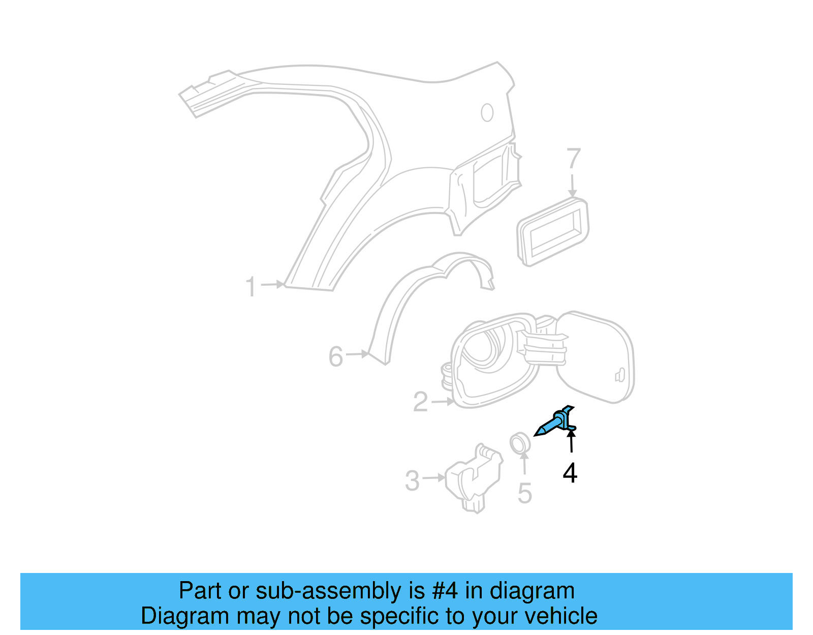 Fuel Door Latch 1J0-810-899 - View 5