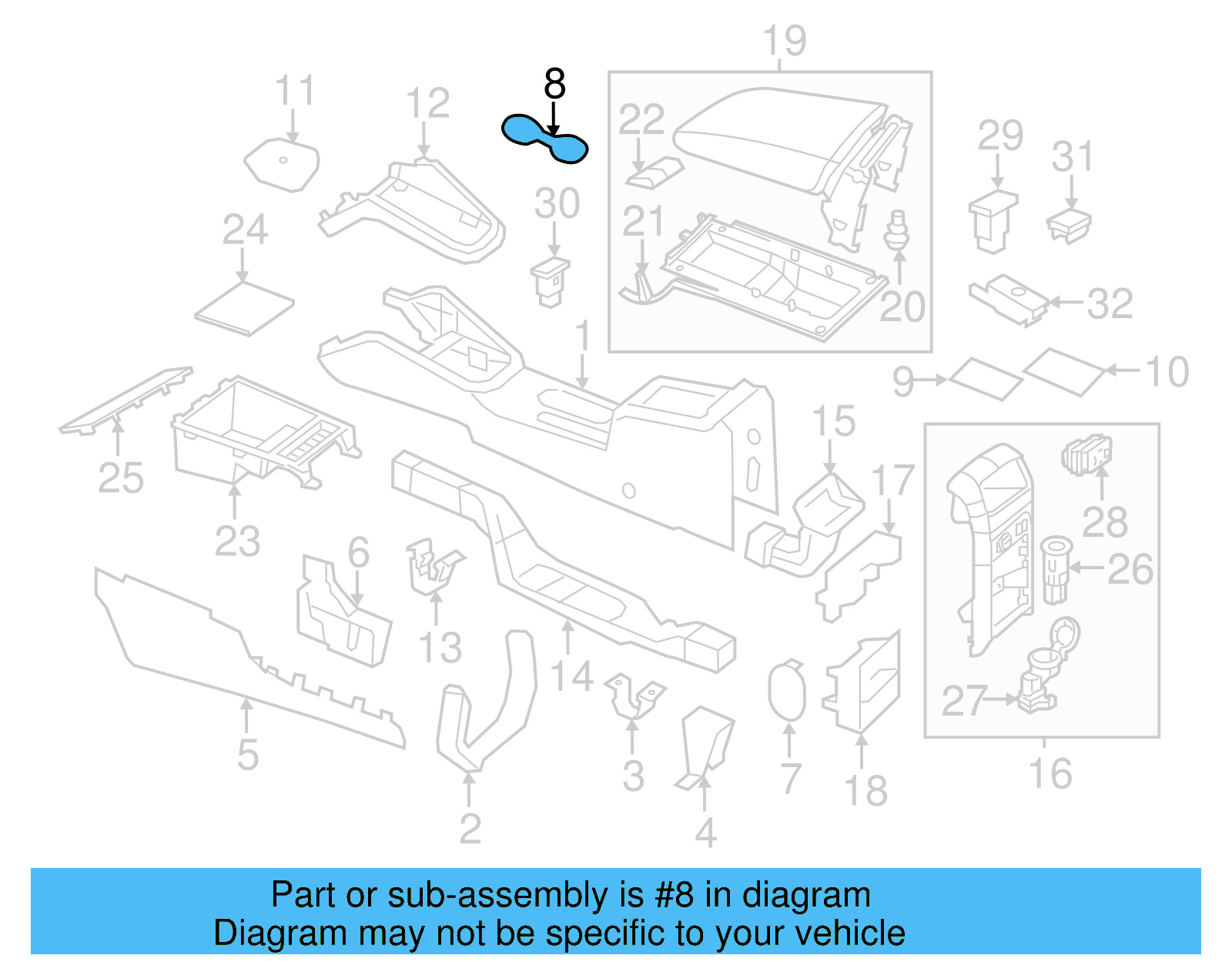 Console Mat 5C6-863-301-A-82V - View 12