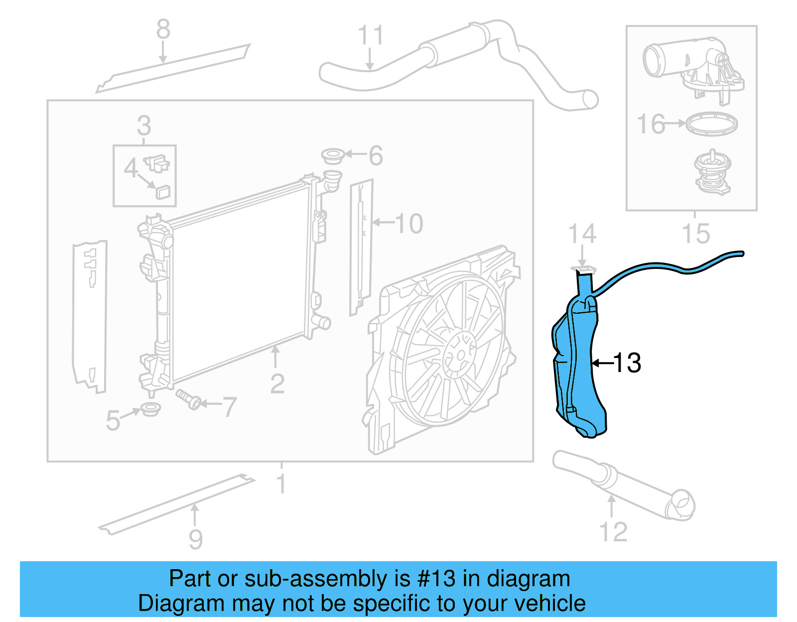 Expansion Tank 7B0-121-407-A - View 6