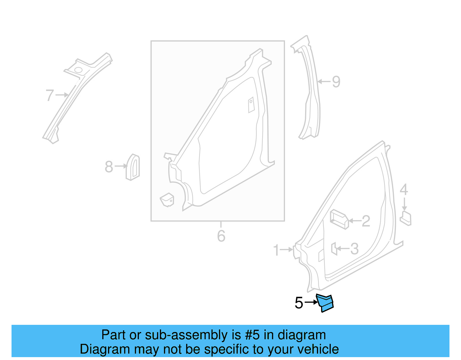 Lower Bracket 7B0-821-901 - View 4