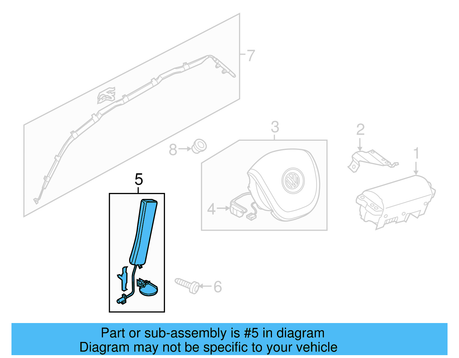 Side Impact Inflator Module 7P0-880-242-D