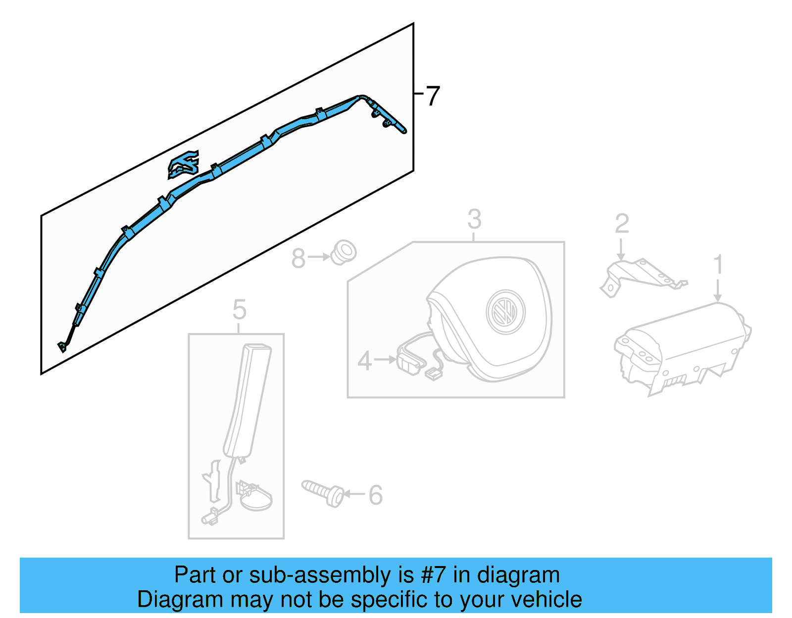 Head Air Bag 7P6-880-741-D - View 3