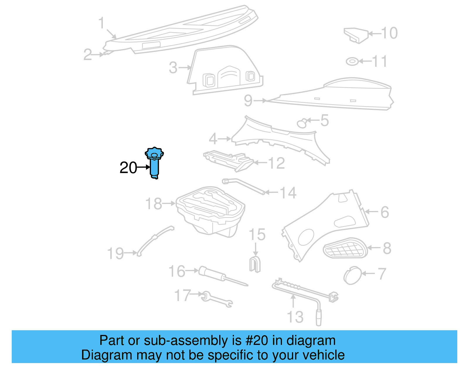 Spare Tire Retainer 1J0-803-899-AC - View 18