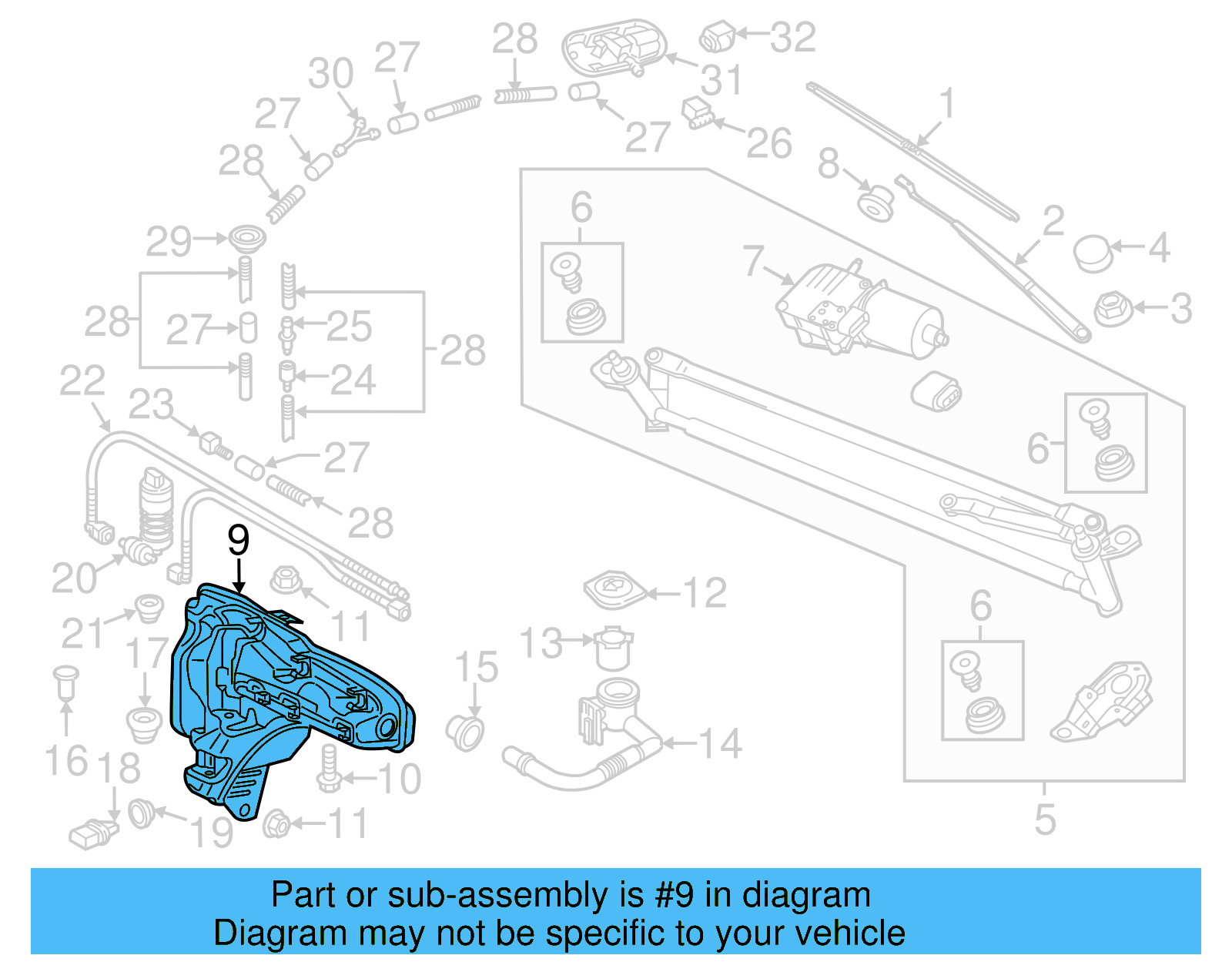 Washer Reservoir 5NN-955-453-C - View 3