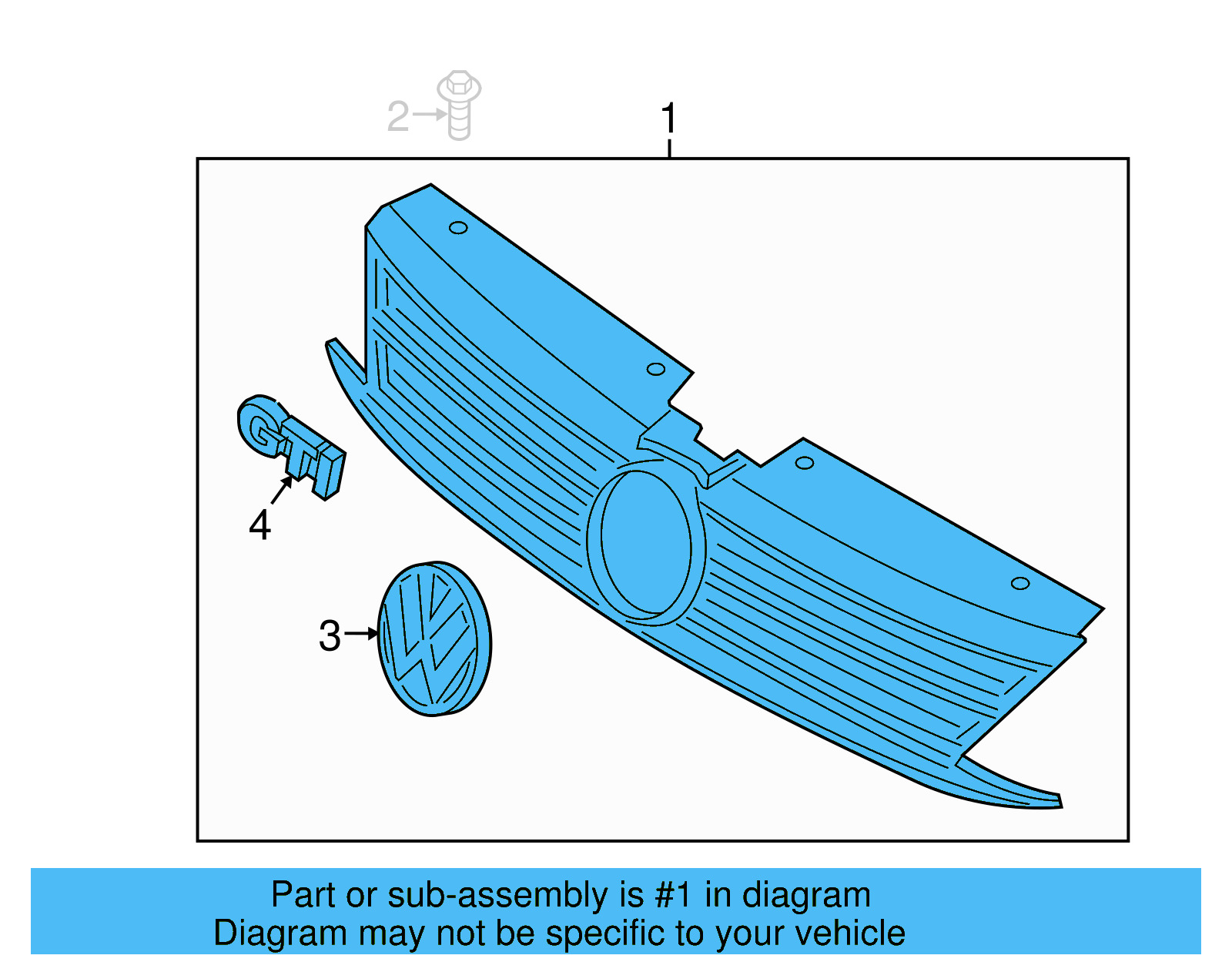 Grille 5C6-853-651-P-CEE - View 2