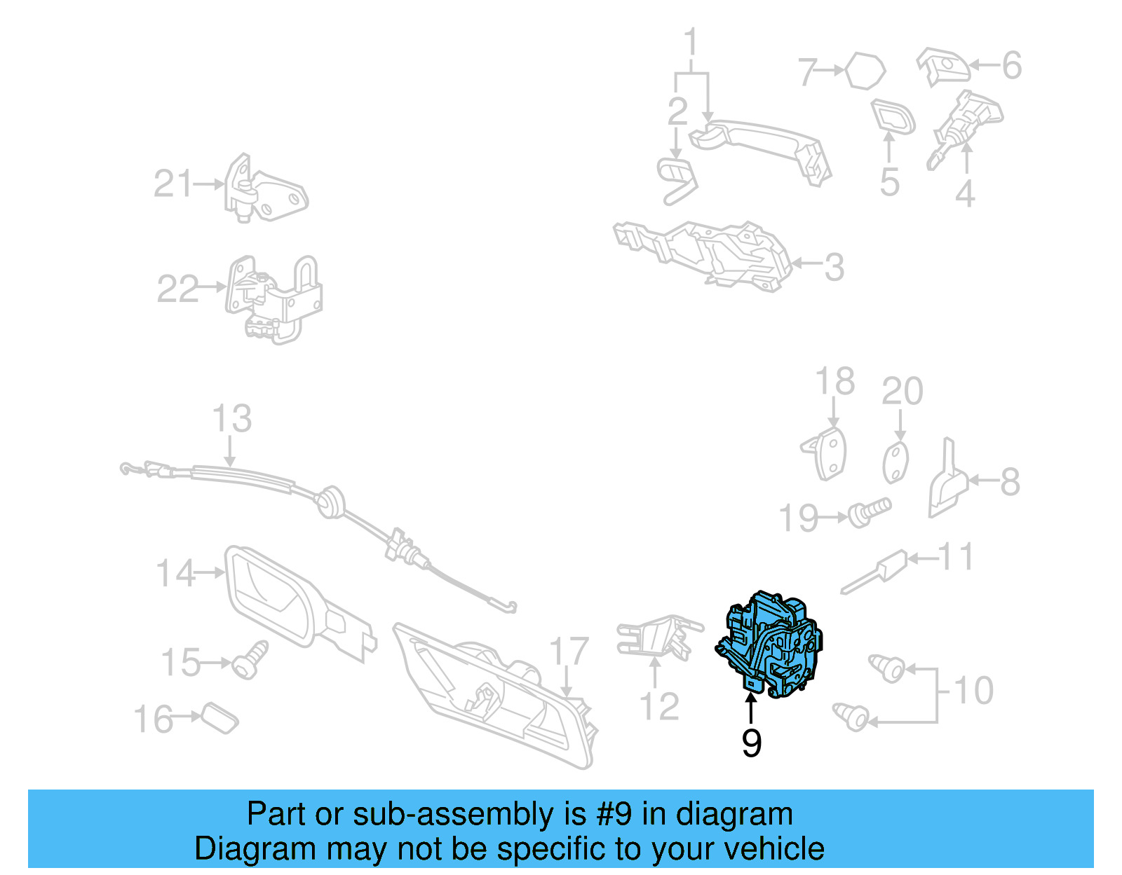 Lock Actuator 1P1-837-015-A - View 7