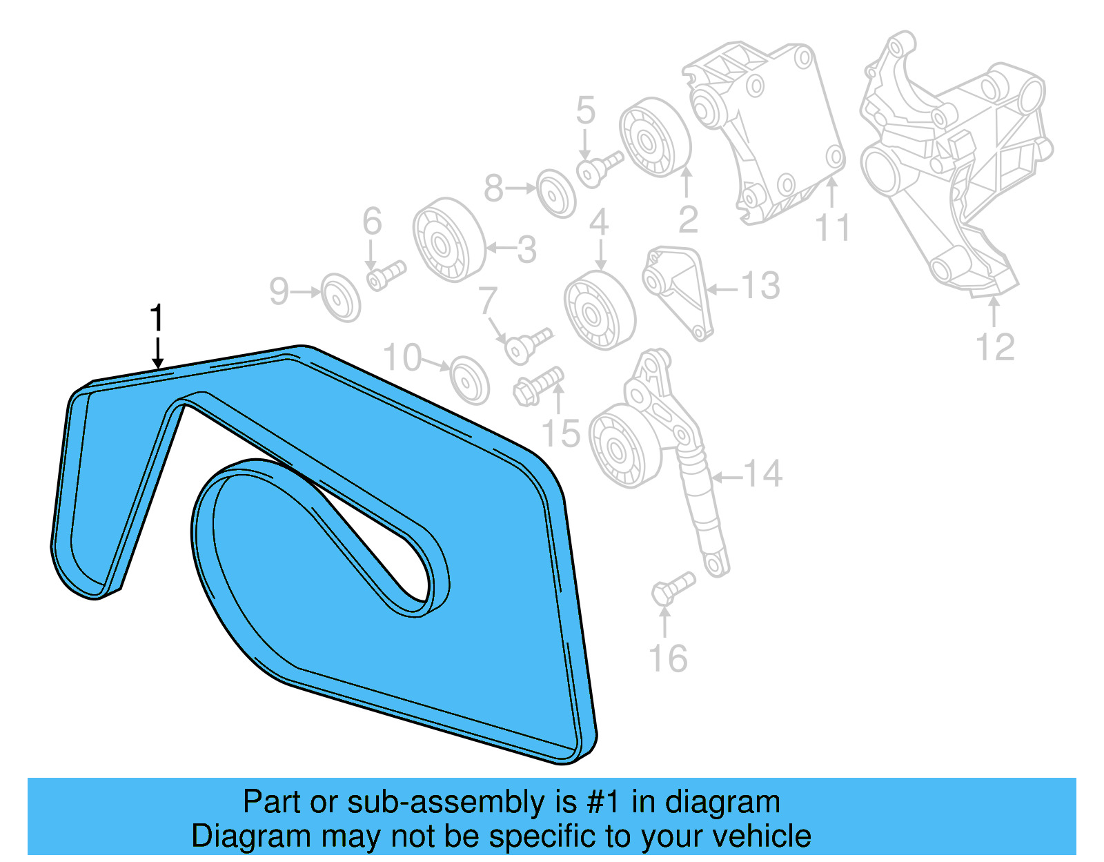 Serpentine Belt 059-903-137-R - View 8