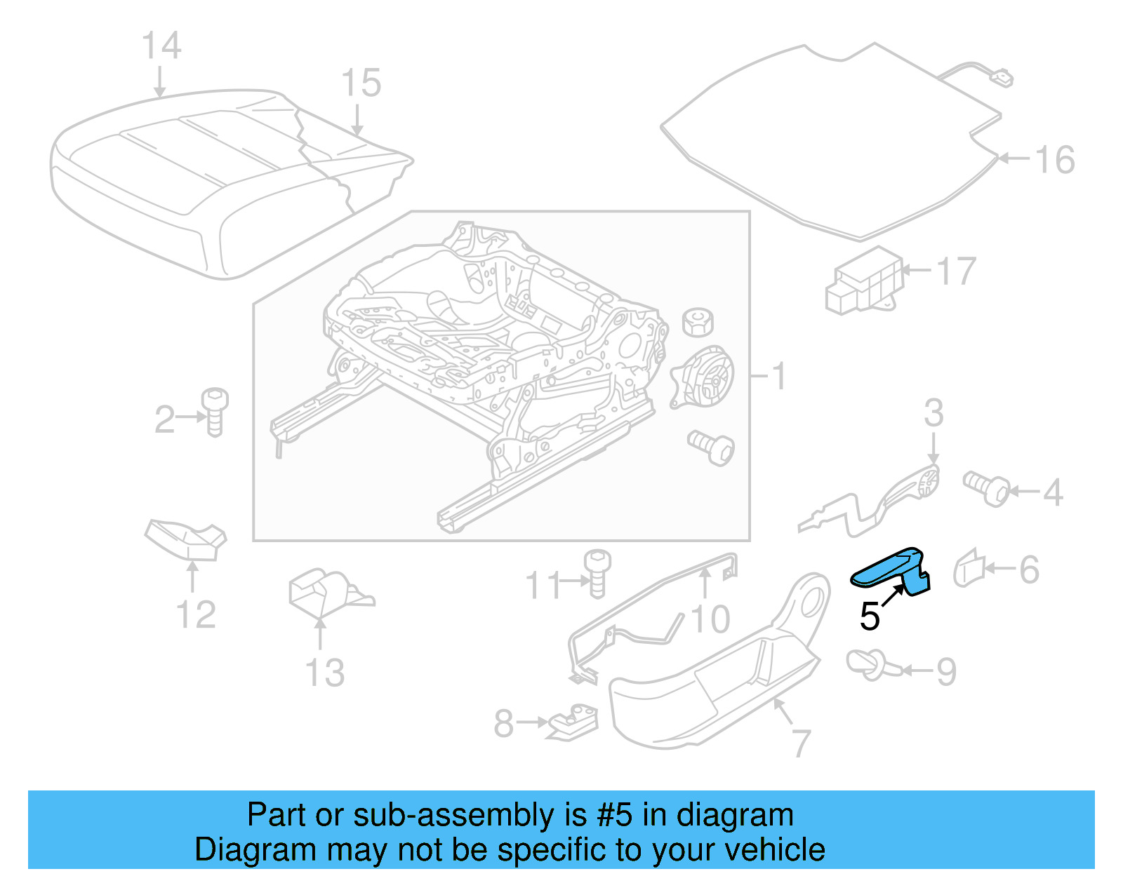 Adjust Handle 5N0-882-251-A-82V - View 3