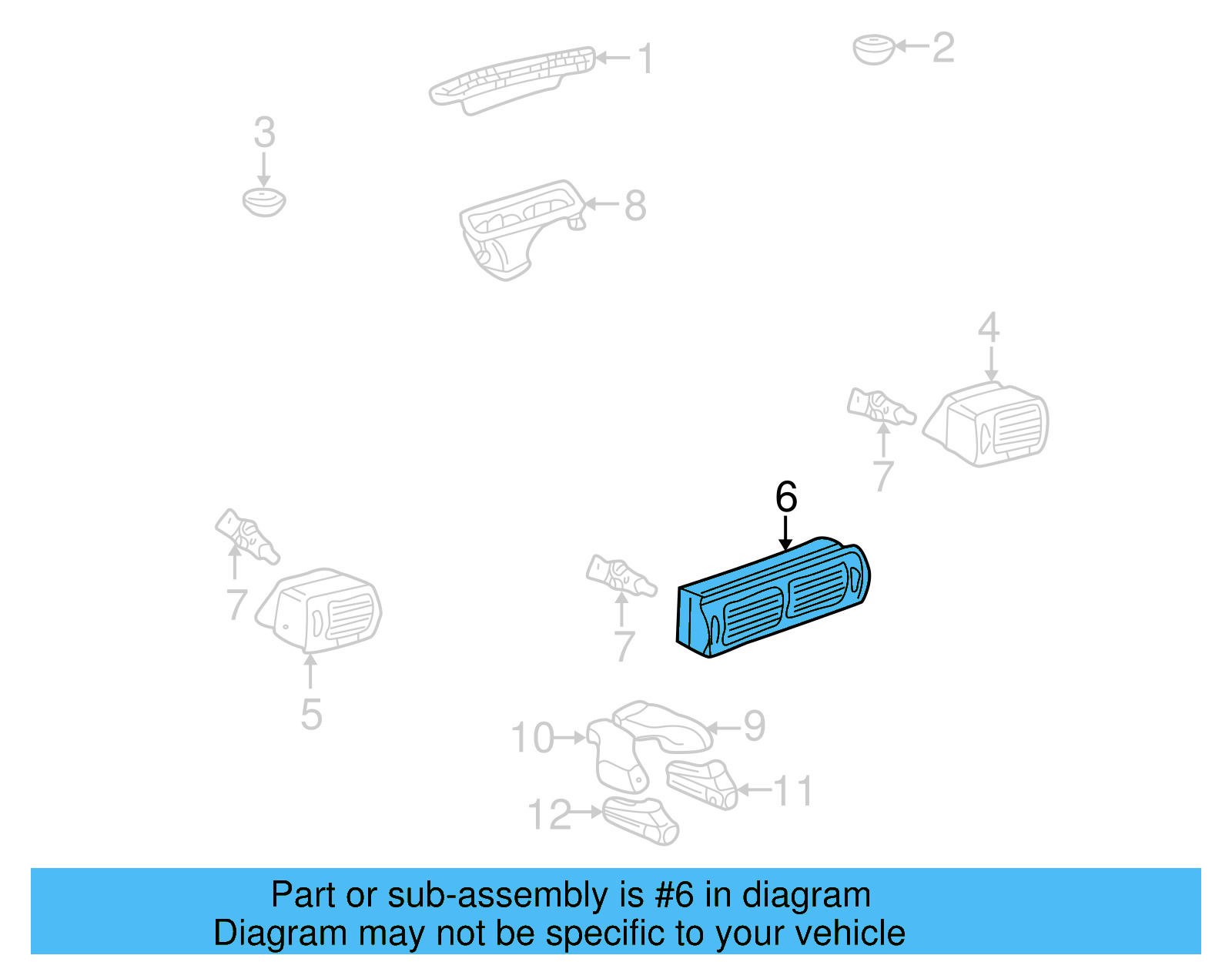 Vent Grille 3B0-819-728-D-2AQ - View 16