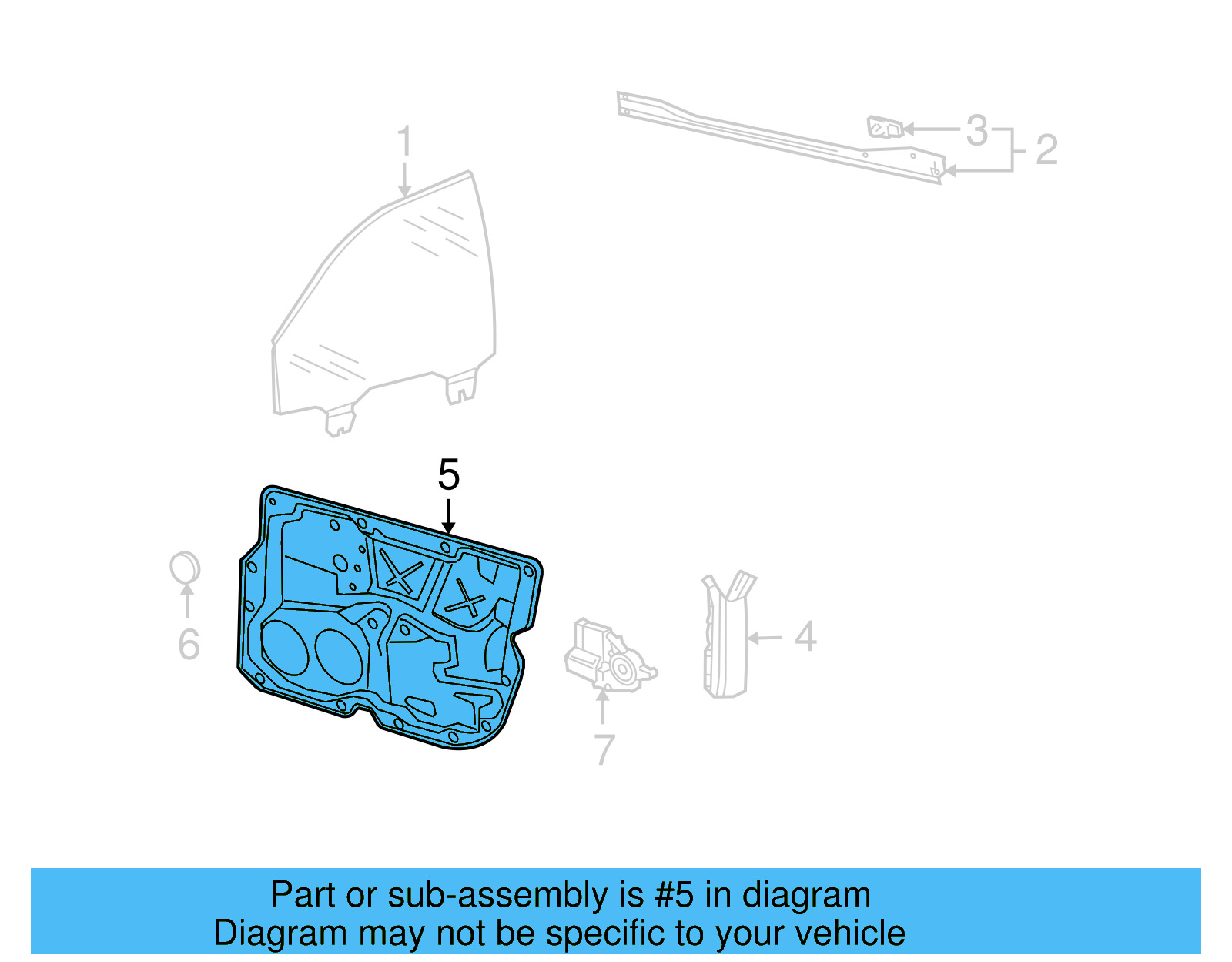 Window Regulator 3D1-837-462-M - View 4