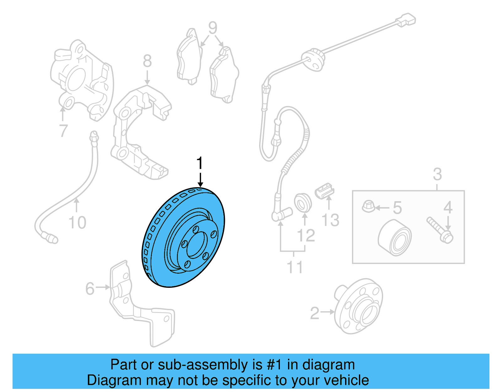 Disc Brake Rotor Front 4B0-615-301-B