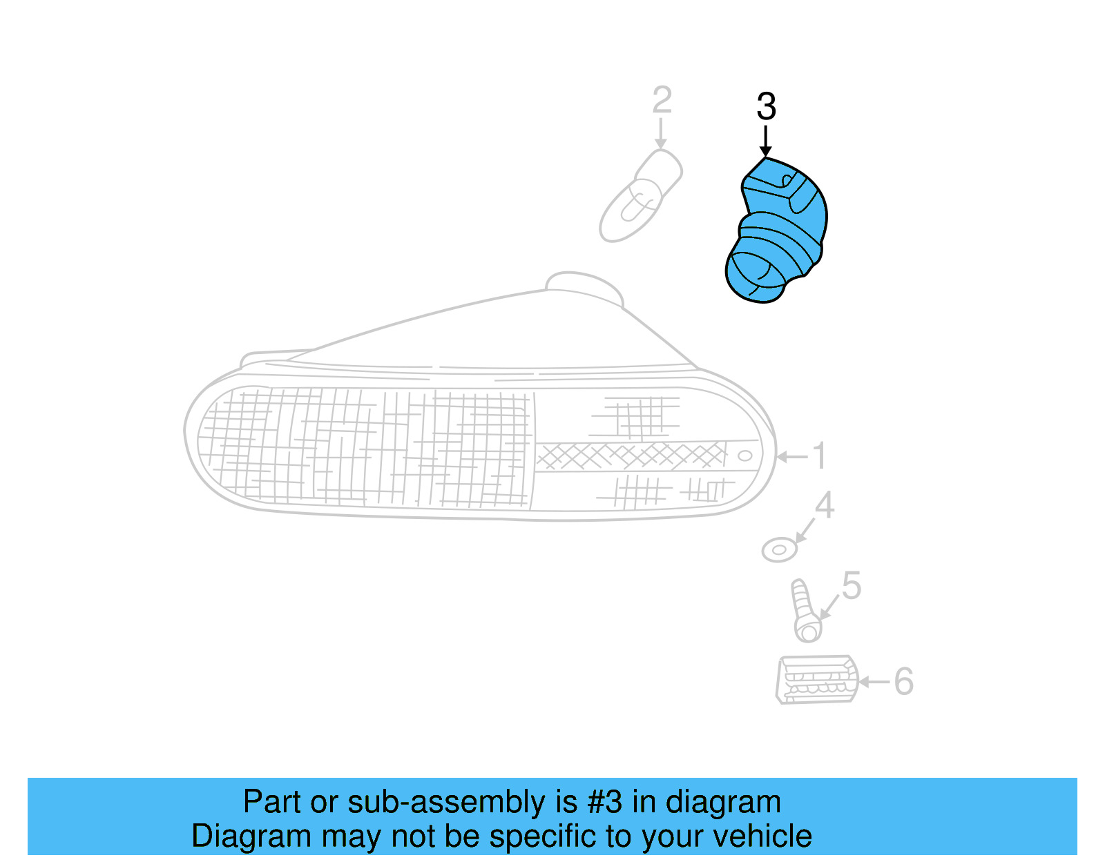 Turn Signal Light Socket 1H0-953-123-F - View 4