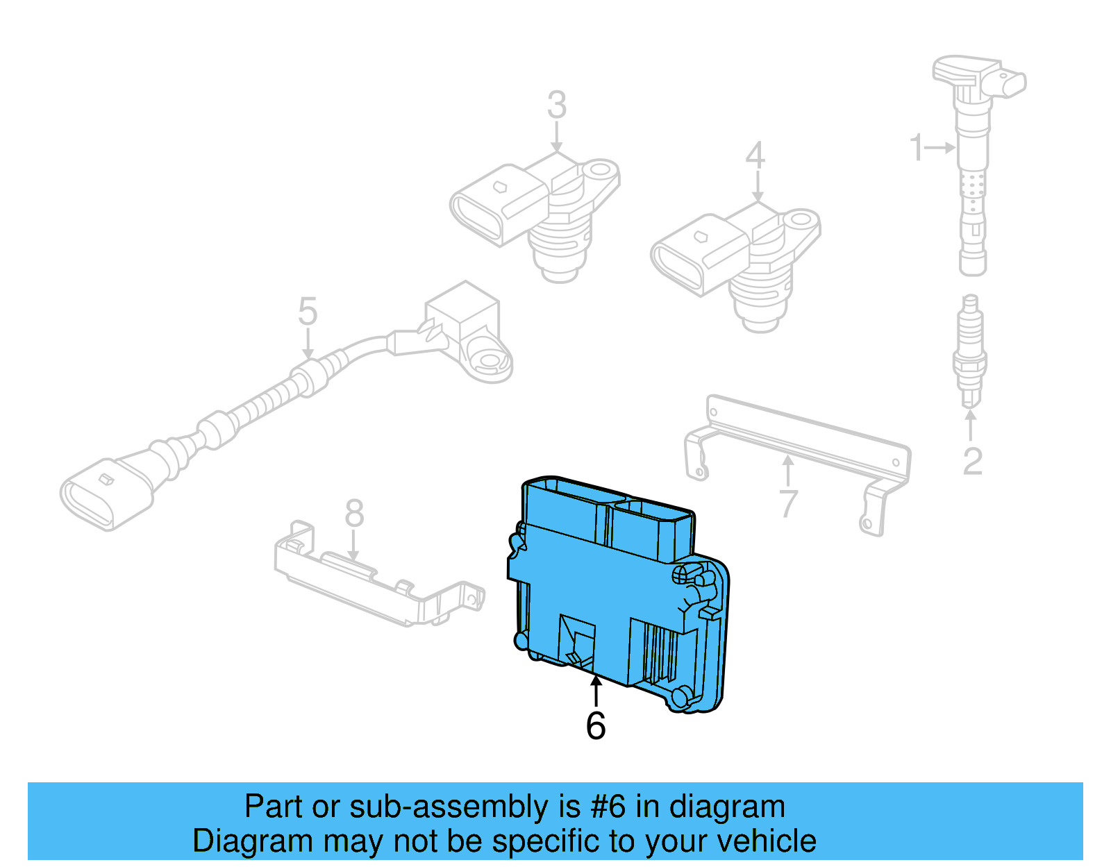Engine Control Module (ECM) 06K-906-071-AT - View 4