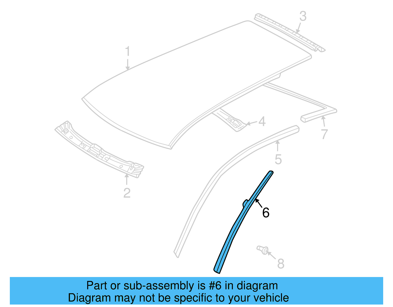 Drip Rail Cover 1J0-854-733-C - View 18