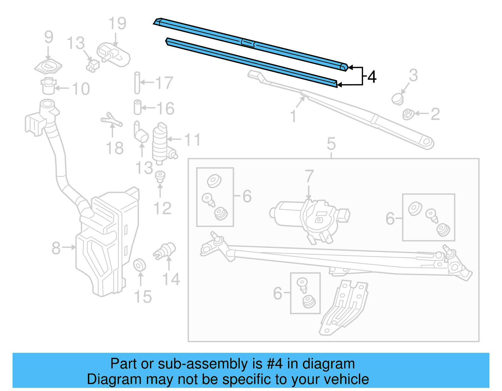 Wiper Blade 3CN-998-002 - View 3