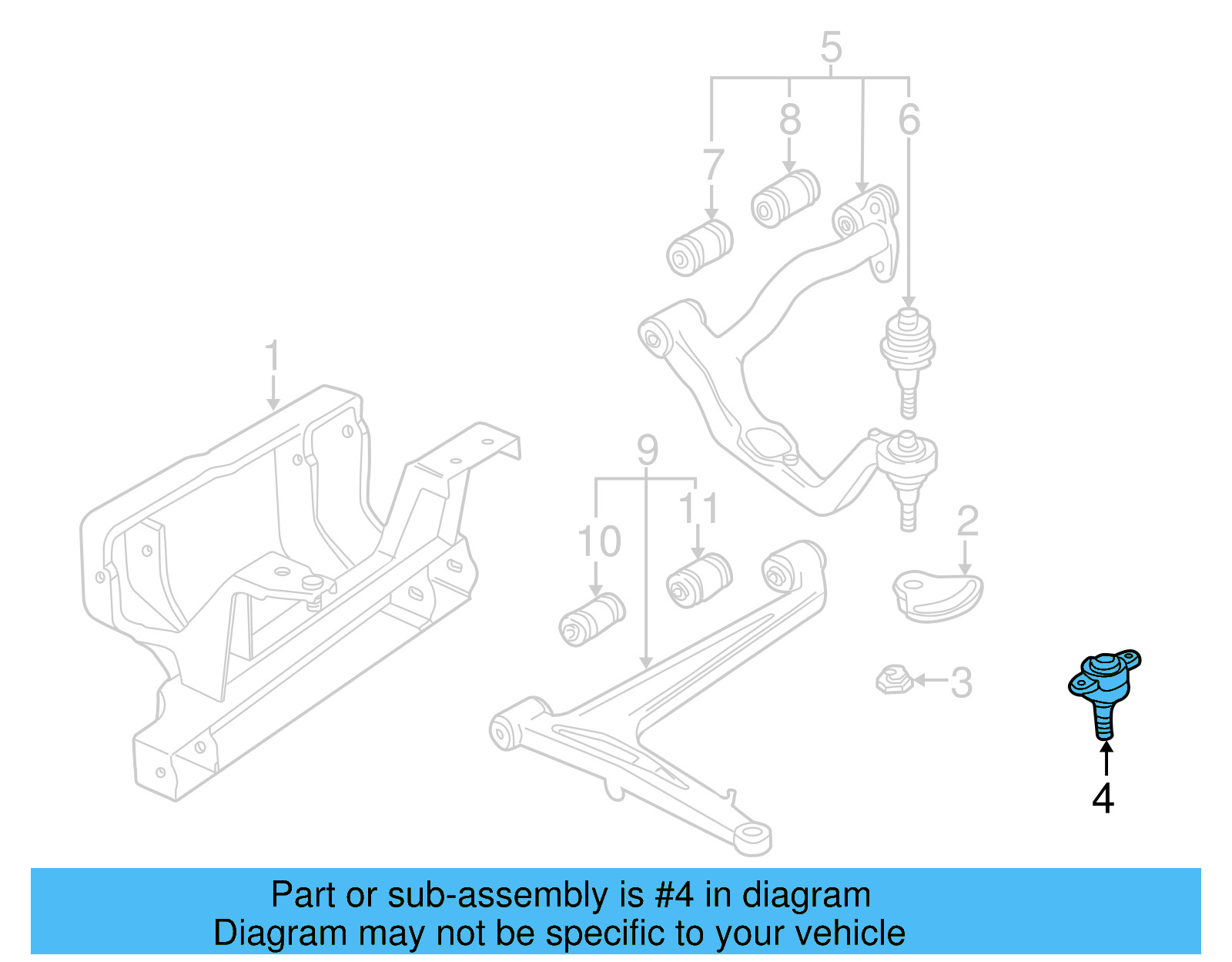 Lower Ball Joint 701-407-361-B - View 3