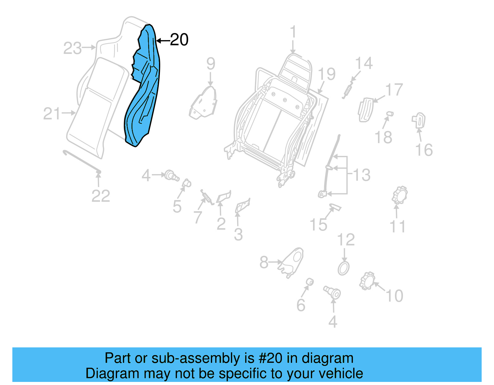 Seat Cushion Pad 1J0-881-776-BC - View 4