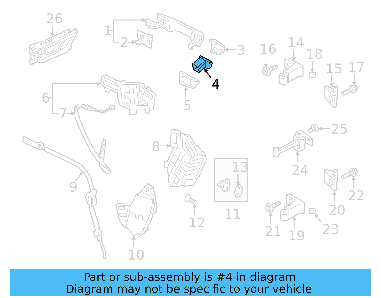 Exterior Door Handle Cover 17A-839-168 - View 3