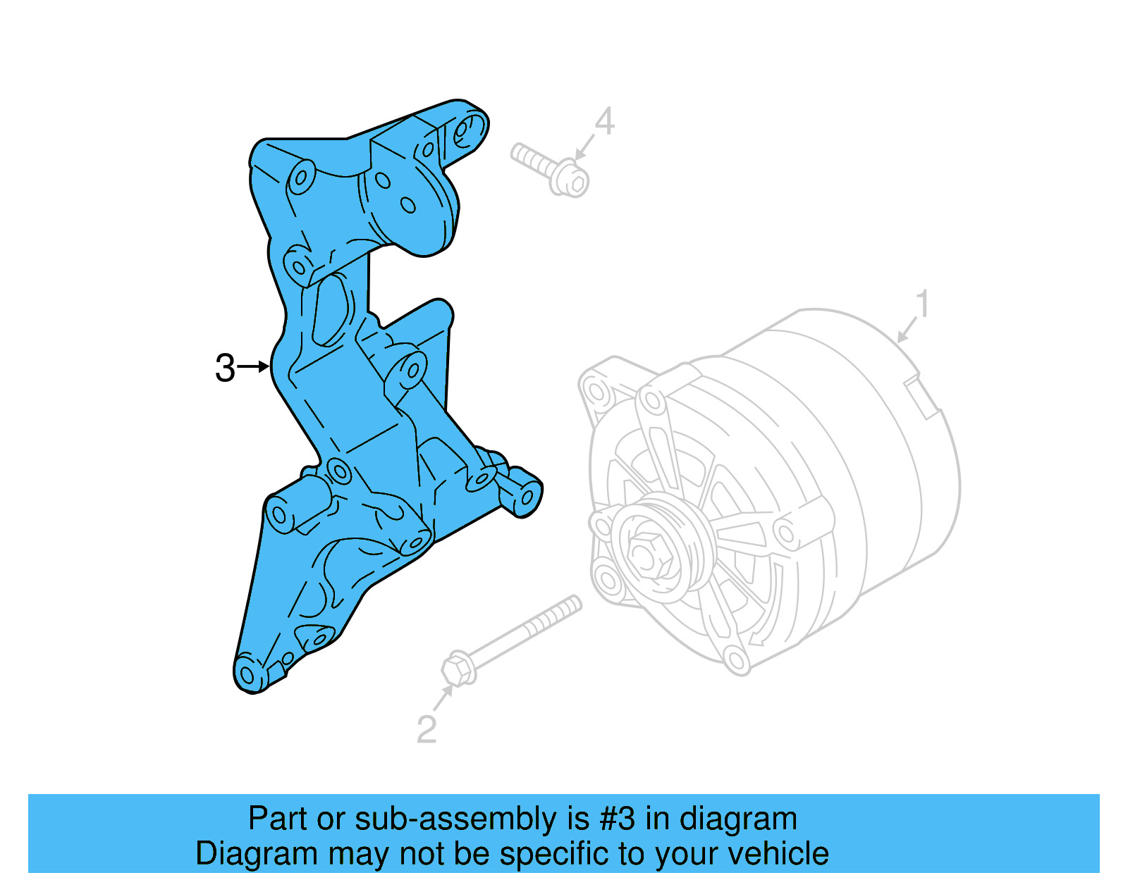 Alternator Bracket 03H-260-089-G - View 12